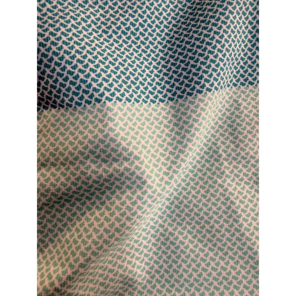 Johnnie-O Mens Blue Teal Gradient Geometric Print Swim Trunks Size M